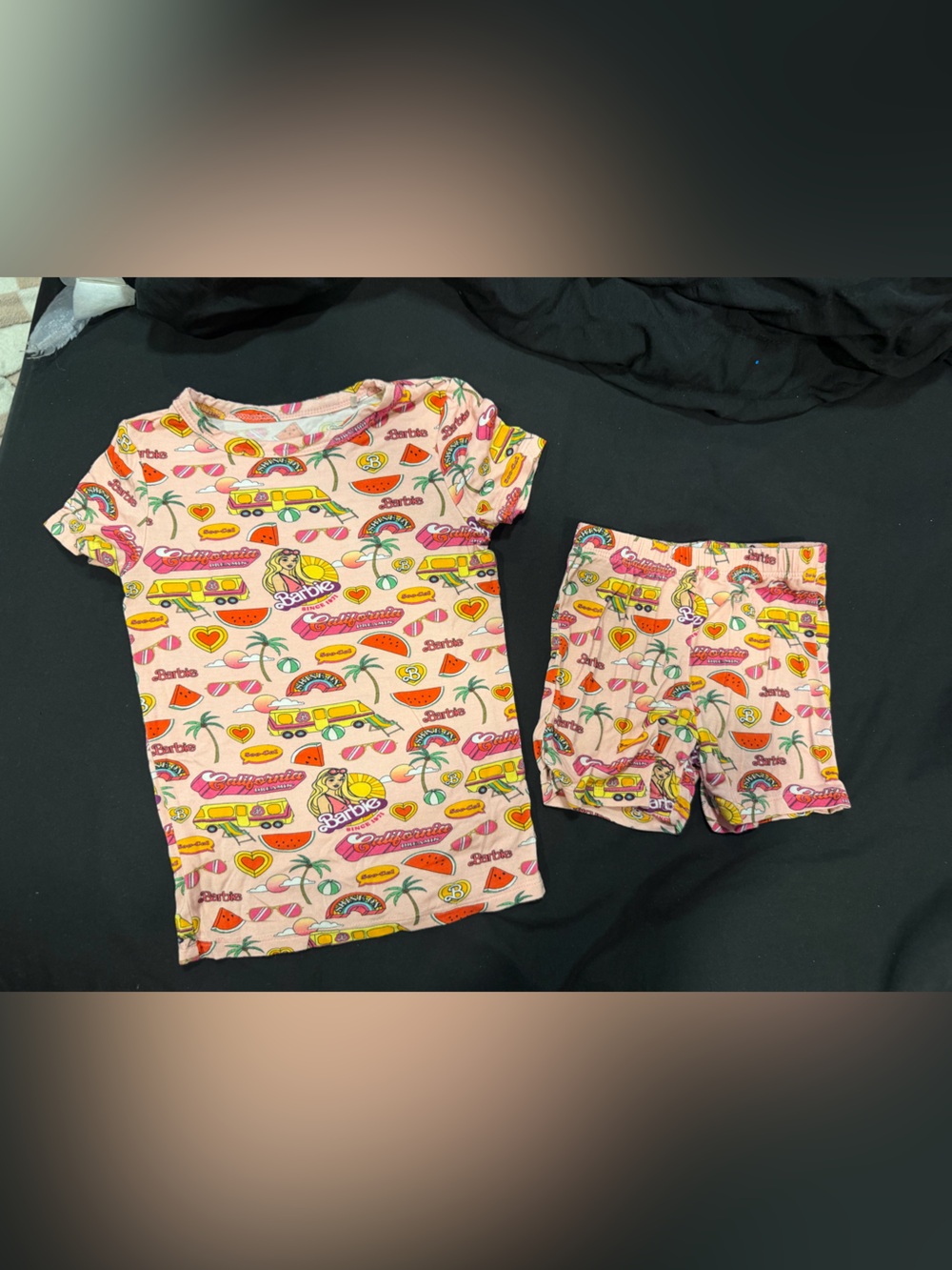 Posh Peanut Barbie California Dreamin' pajama set Size 2T EUC